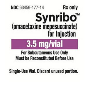 SYNRIBO (Omacetaxine Mepesuccinate) Available price India UAE UK Saudi Arabia Argentina Brazil Hungary Philippines Russia Europe and China